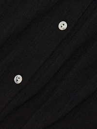 Textured Rib-Knit Button-Front Vest