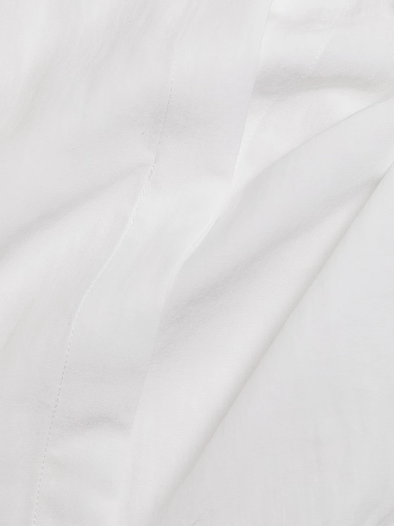 Boxy Sleeveless Button-Front Blouse