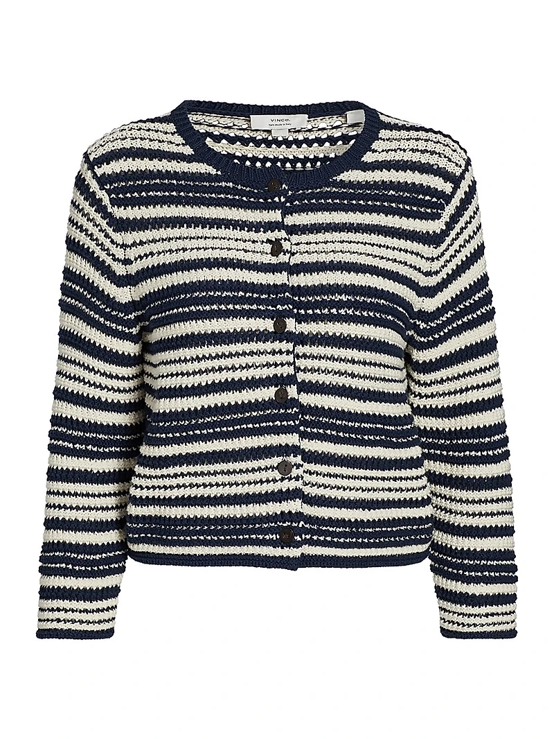 Texture Striped Cardigan