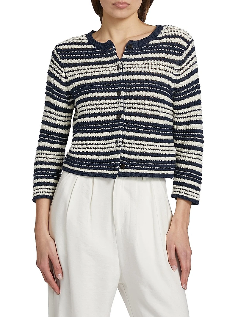 Texture Striped Cardigan