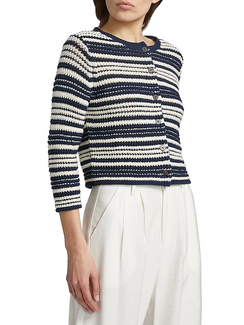 Texture Striped Cardigan