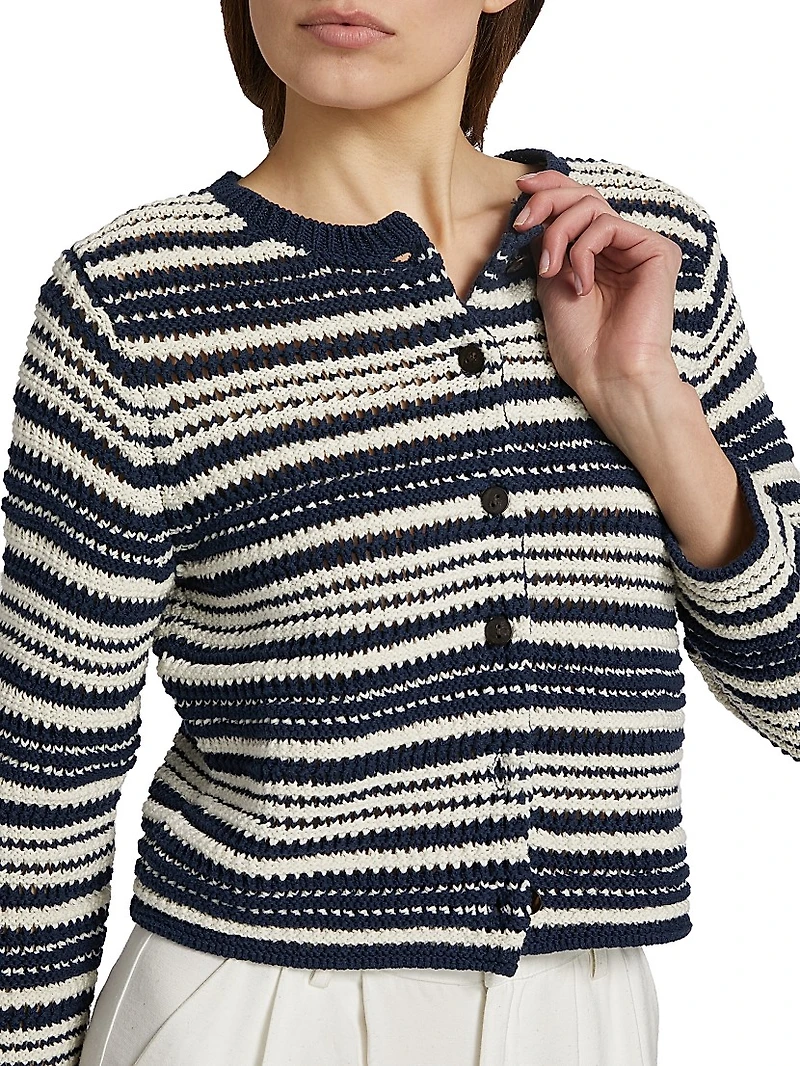 Texture Striped Cardigan