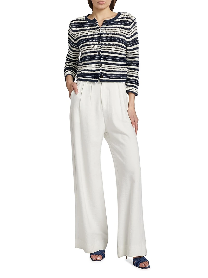 Texture Striped Cardigan