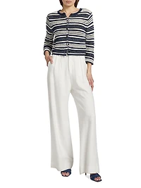 Texture Striped Cardigan
