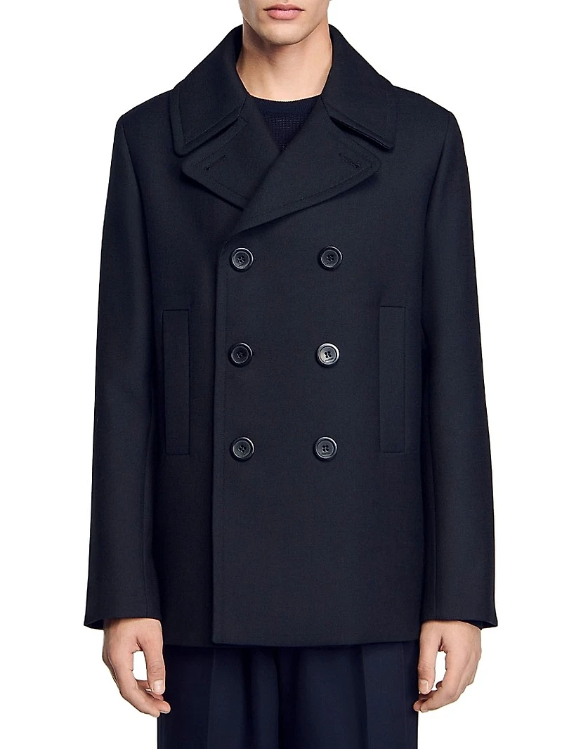 Wool Blend Peacoat