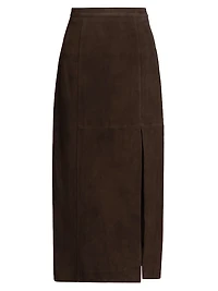 Idris Suede Midi-Skirt