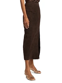 Idris Suede Midi-Skirt
