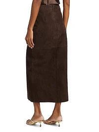 Idris Suede Midi-Skirt