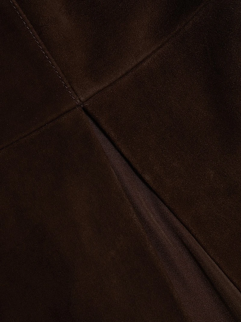 Idris Suede Midi-Skirt