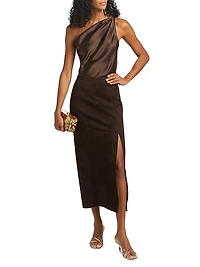 Idris Suede Midi-Skirt