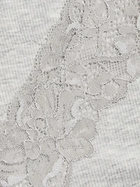 Lace-Trim Rib-Knit Tank