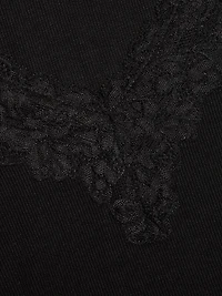 Rooney Ribbed Lace-Trim Top