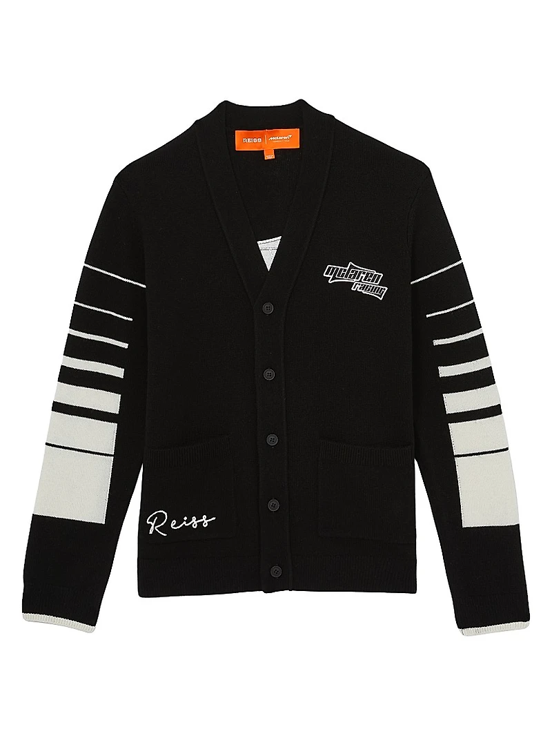 Reiss x McLaren F1 Team Racing Embroidered Cardigan