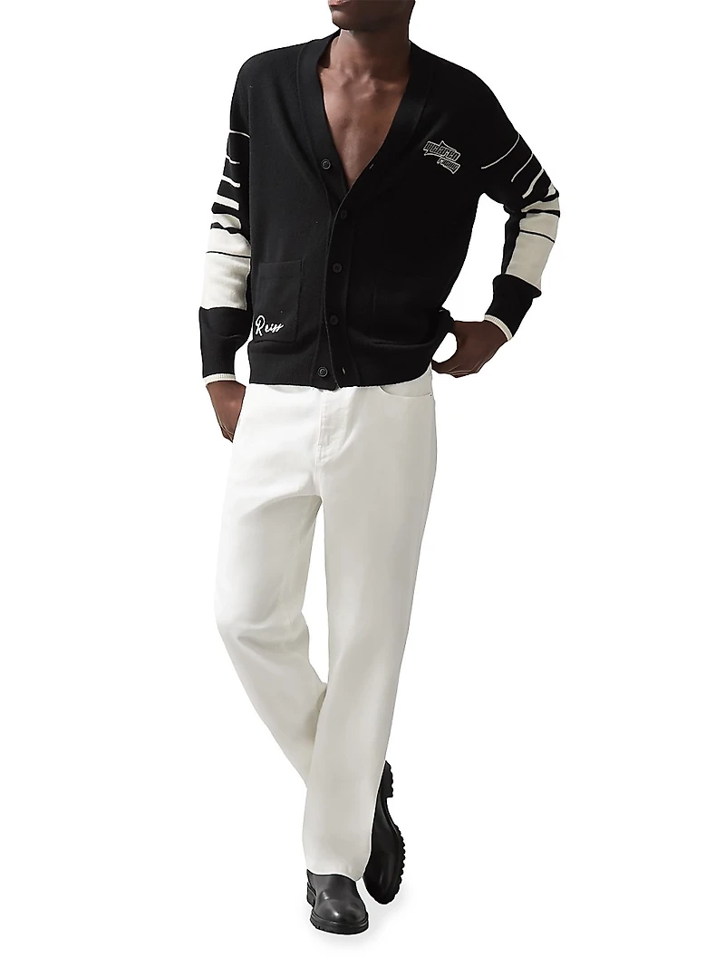 Reiss x McLaren F1 Team Racing Embroidered Cardigan