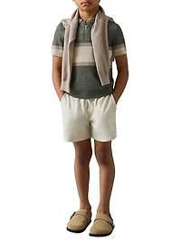 Little Boy's & Grove Half-Zip Polo Shirt
