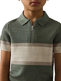 Little Boy's & Grove Half-Zip Polo Shirt