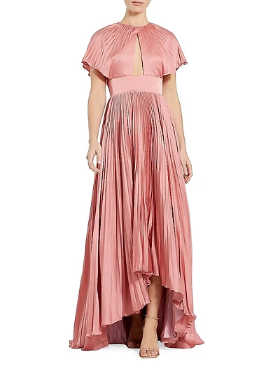 Cut-Out Pleated Maxi Dress