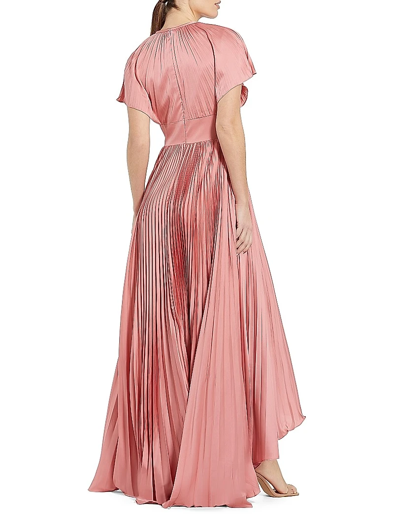 Cut-Out Pleated Maxi Dress