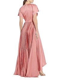 Cut-Out Pleated Maxi Dress