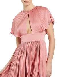 Cut-Out Pleated Maxi Dress