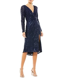 Sequined Knee-Length Dress