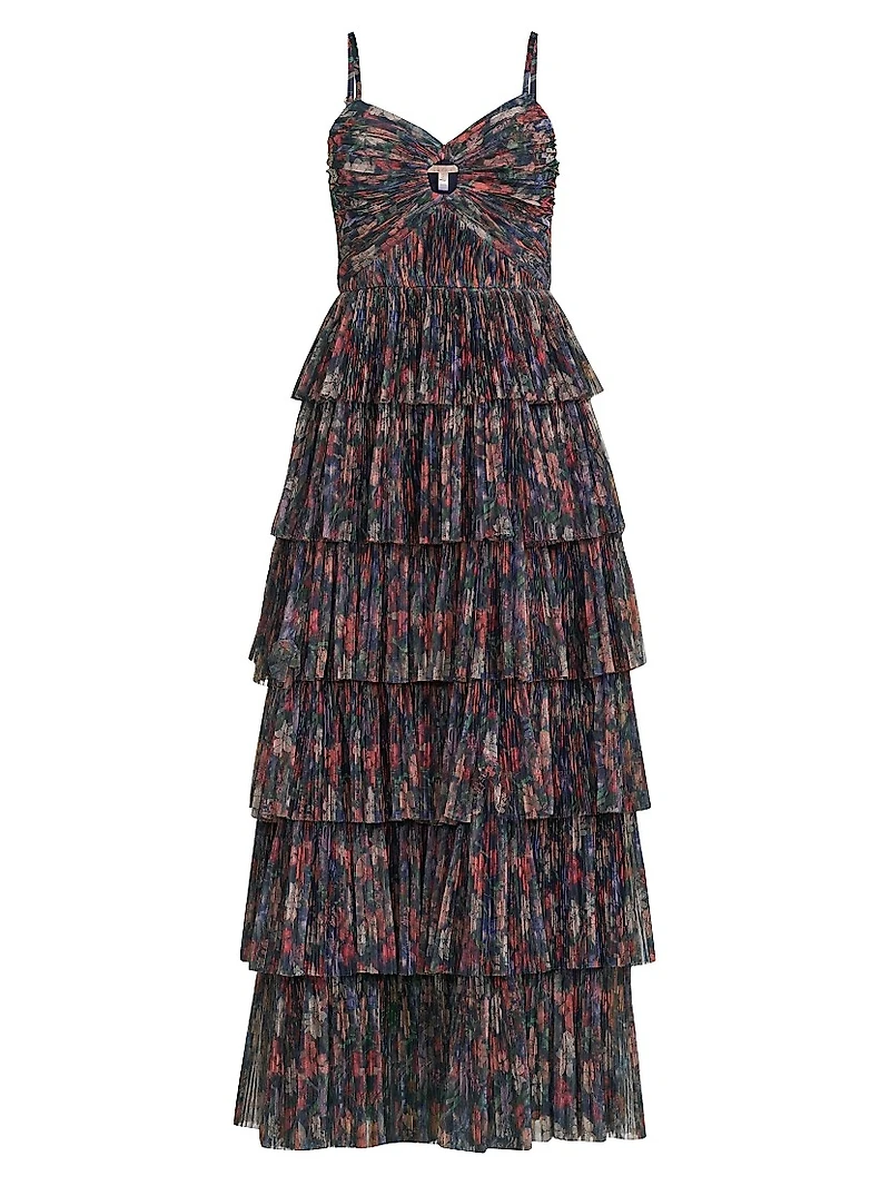 Rosey Floral Tiered Gown