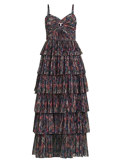 Rosey Floral Tiered Gown