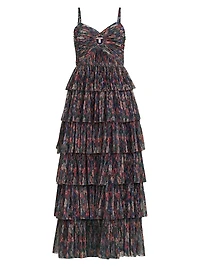 Rosey Floral Tiered Gown