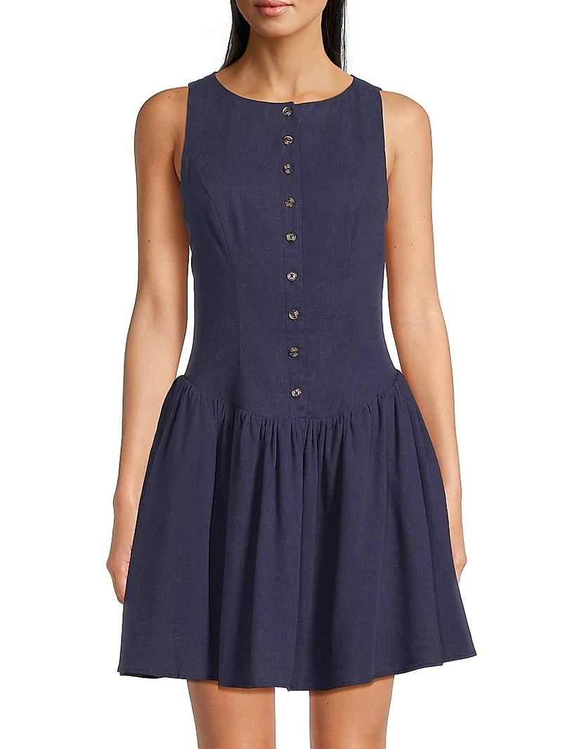 Roma Dropped Waist Minidress