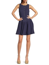 Roma Dropped Waist Minidress