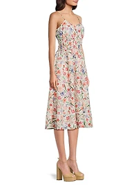 Haisley Floral Ladder-Trim Dress