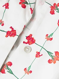 Carla Belted Floral Cotton Minidress