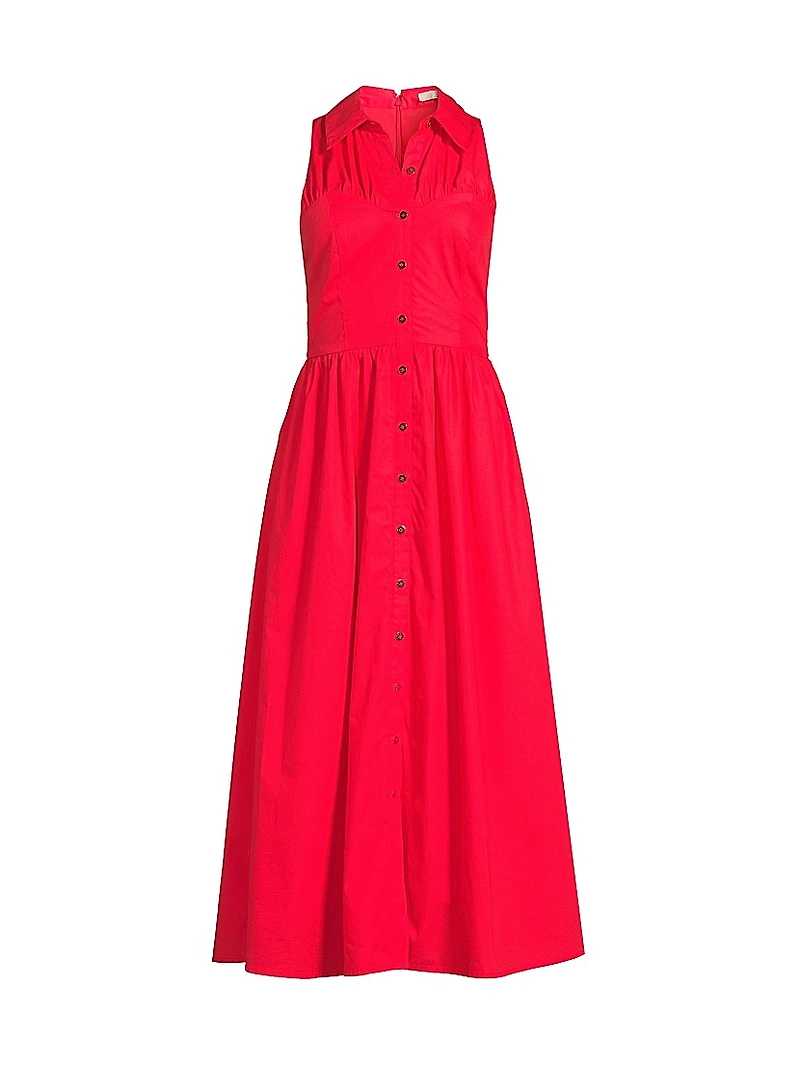 Vivian Poplin Sleeveless Shirtdress