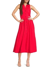 Vivian Poplin Sleeveless Shirtdress