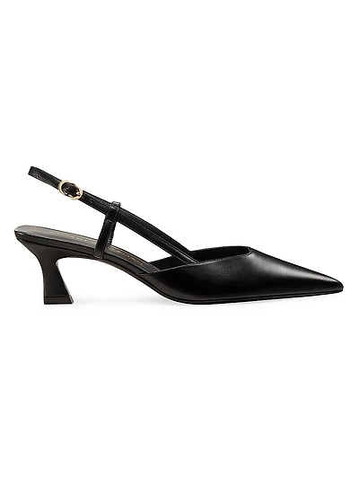 Vinnie 50MM Leather Slingback Pumps
