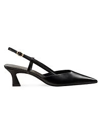 Vinnie 50MM Leather Slingback Pumps