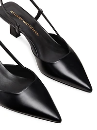 Vinnie 50MM Leather Slingback Pumps