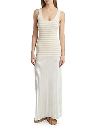 Millie Stripe Knit Combo Maxi Dress