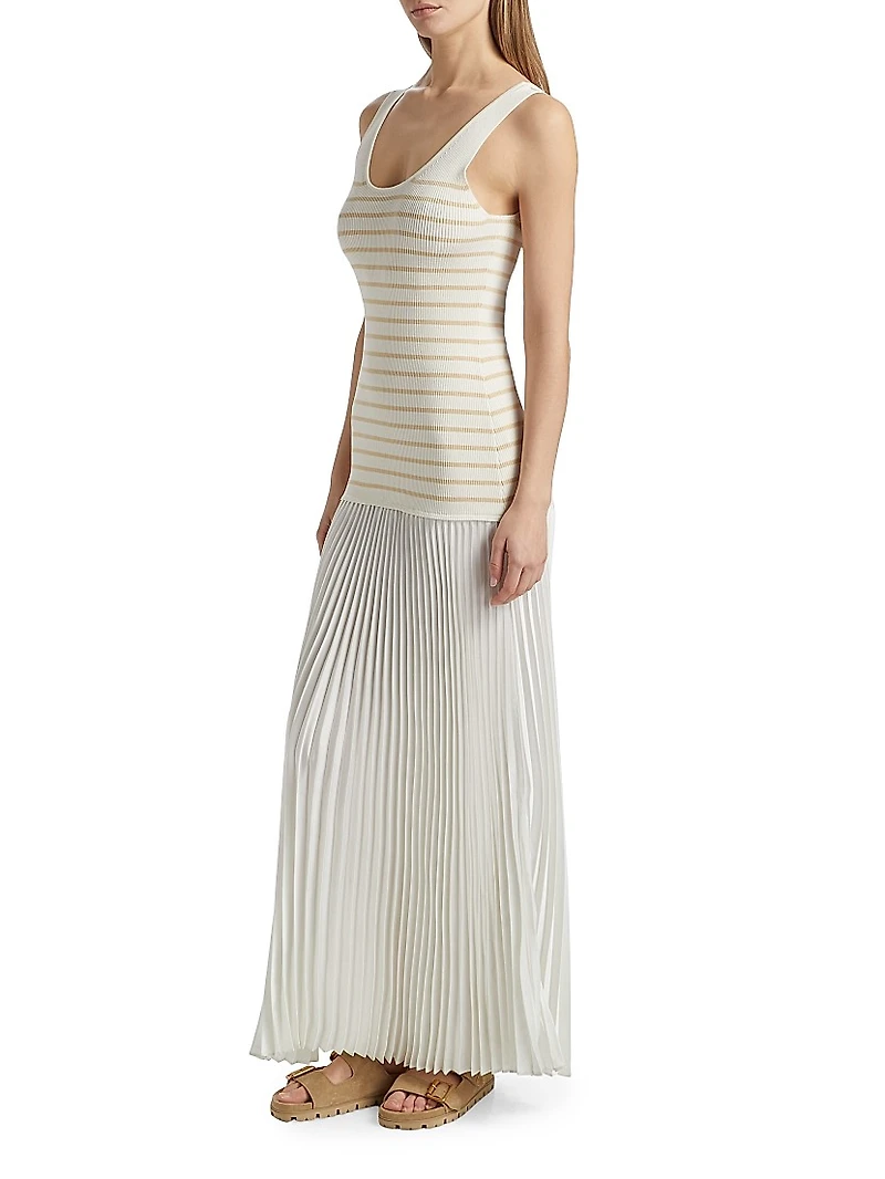 Millie Stripe Knit Combo Maxi Dress