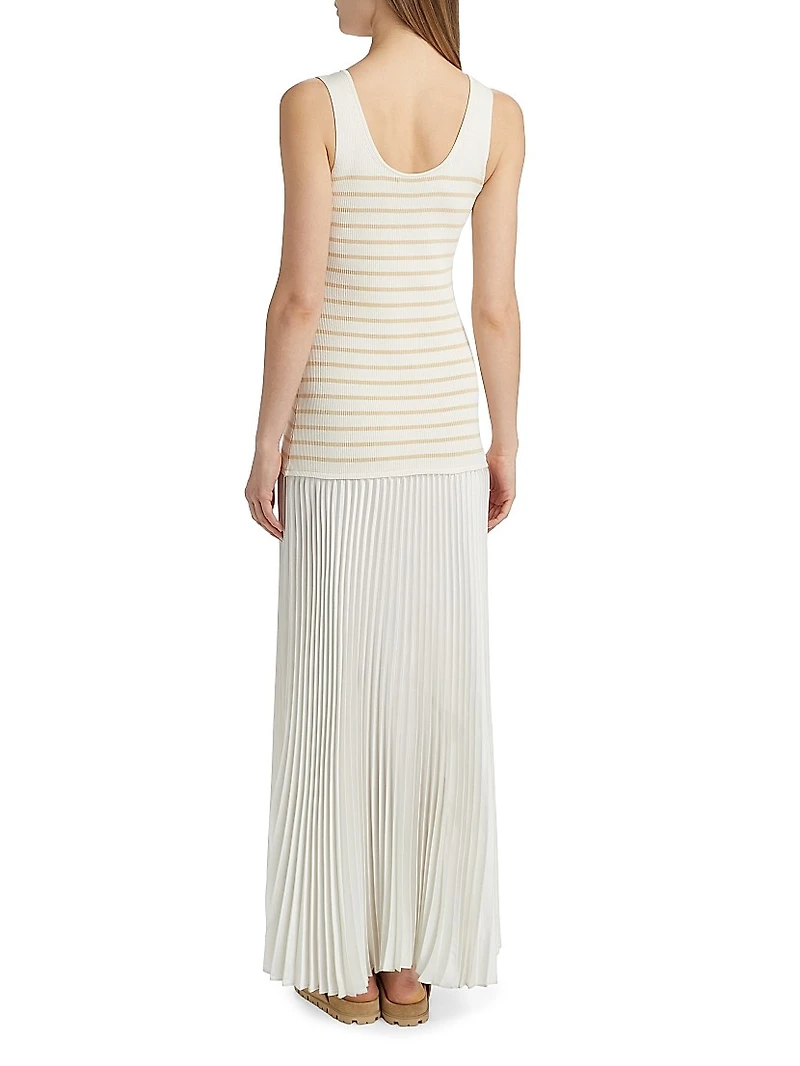 Millie Stripe Knit Combo Maxi Dress