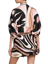 Printed Silk Twill Shirtdress