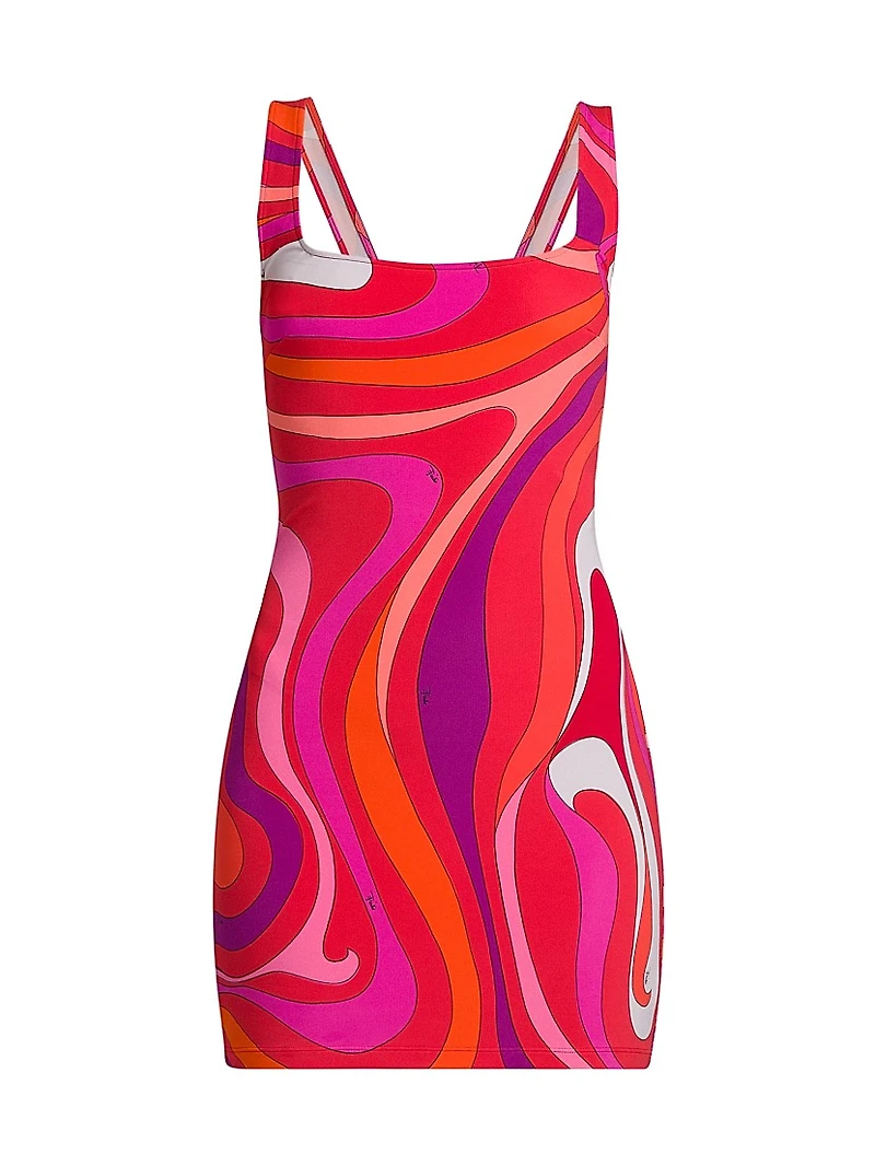 Printed Jersey Minidress