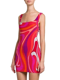 Printed Jersey Minidress