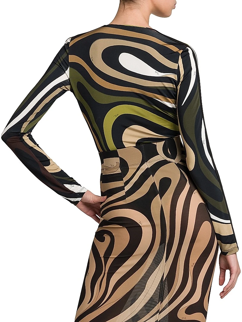 Cut-Out Jersey Bodysuit