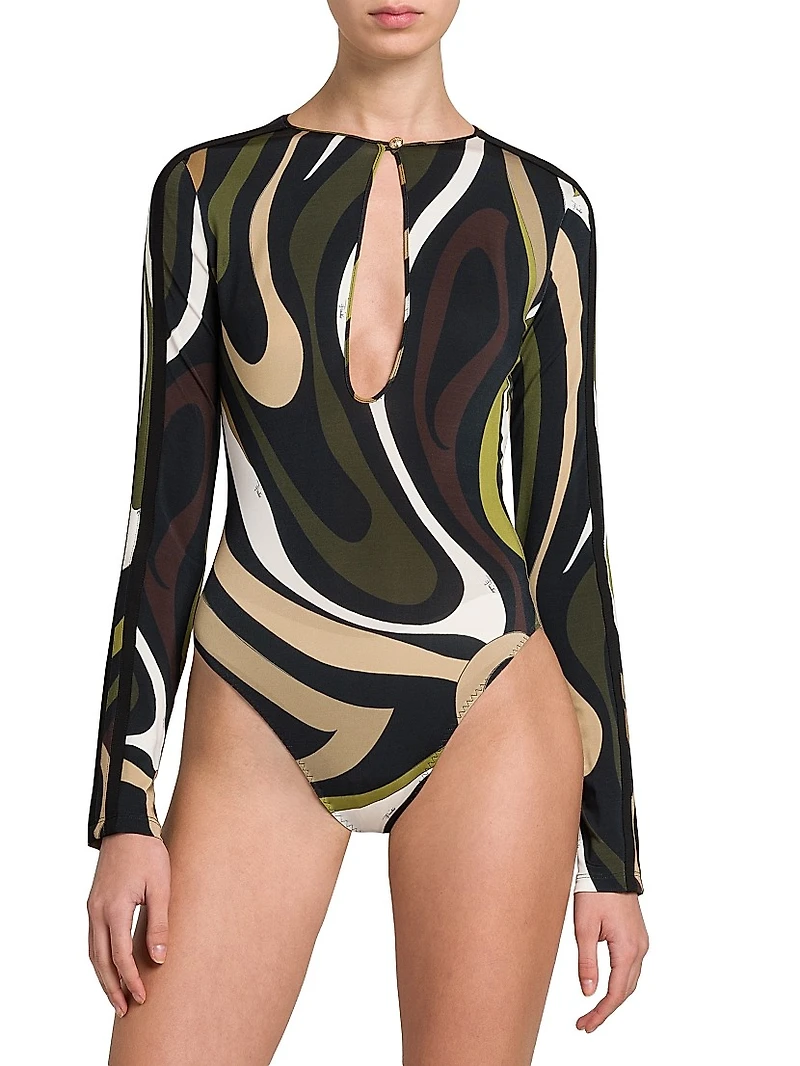 Cut-Out Jersey Bodysuit