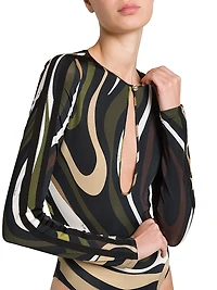 Cut-Out Jersey Bodysuit