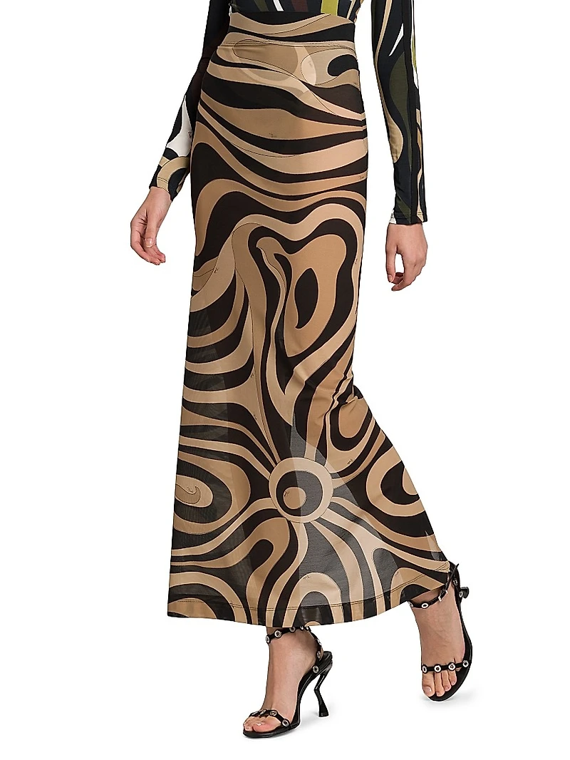 Mesh Maxi Skirt