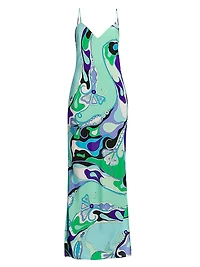 Floral-Print Column Maxi Dress