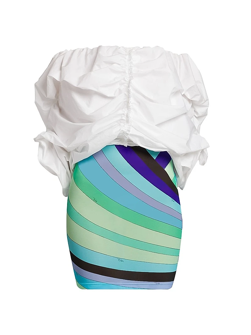 Ruched Cotton Poplin Top