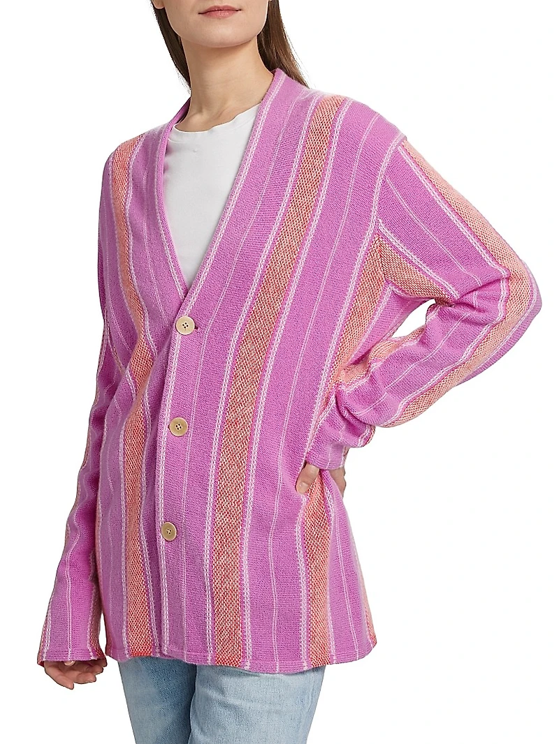 Baja Everywear Striped Cashmere Cardigan
